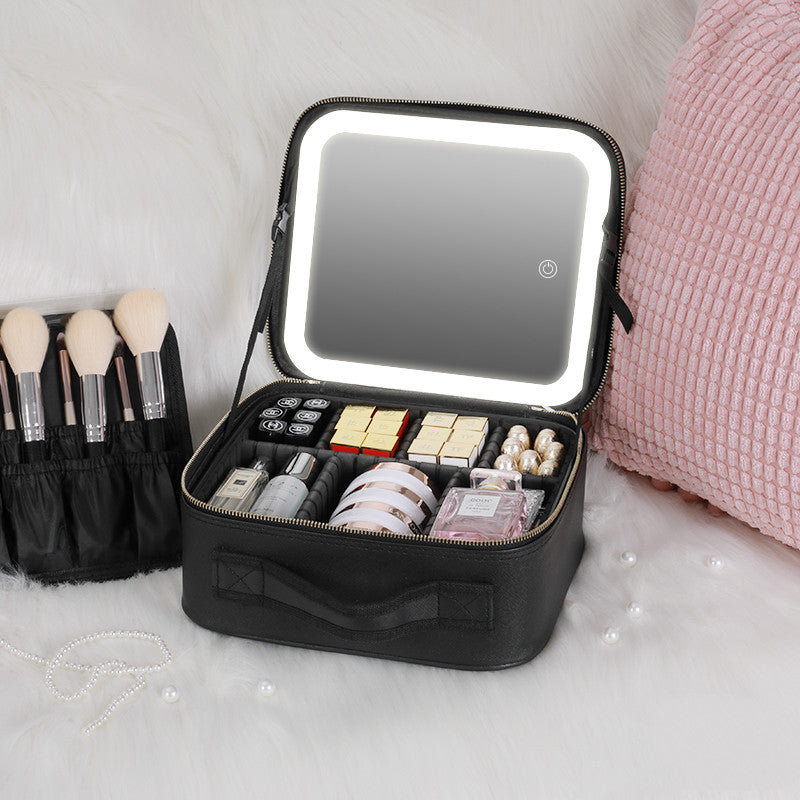 Smart LED Cosmetic Bag With Mirror