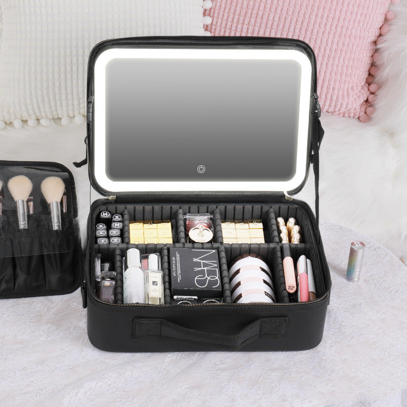Smart LED Cosmetic Bag With Mirror