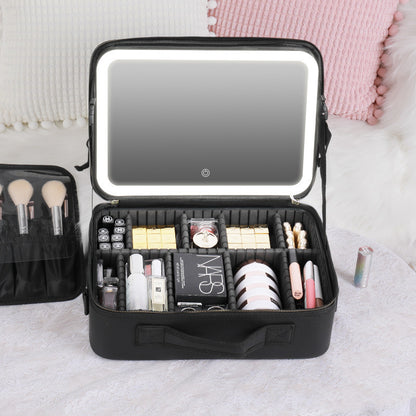 Smart LED Cosmetic Bag With Mirror